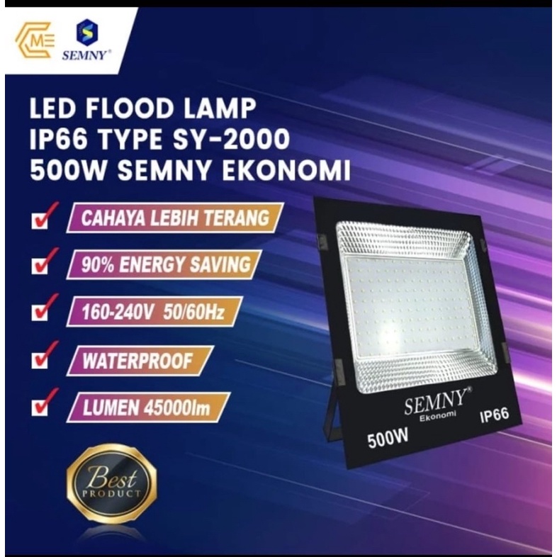 Lampu Sorot Tembak Led Floodlight 500 Watt 500W SMD PB