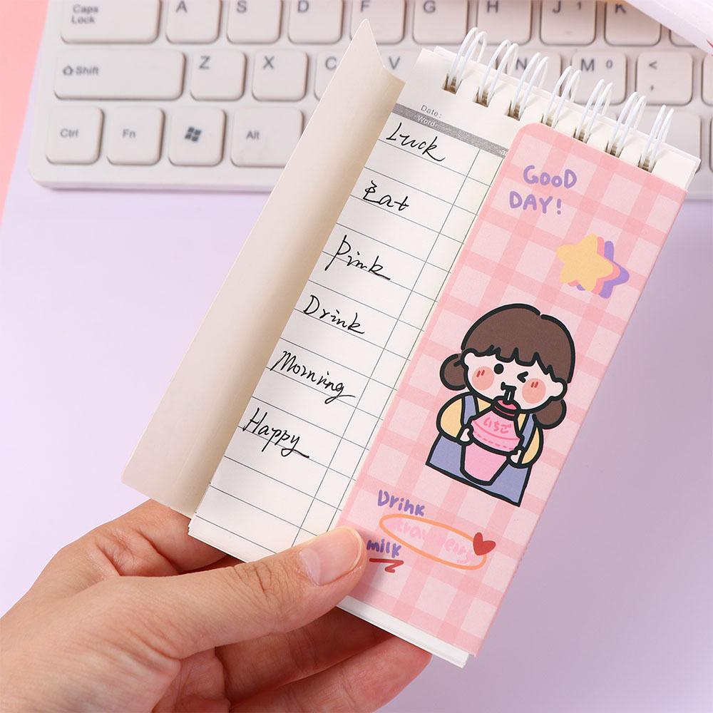 Lanfy Buku Kata Portable Kawaii Memo Pad Mini Tulisan Pads Binder Book Buku Kosa Kata