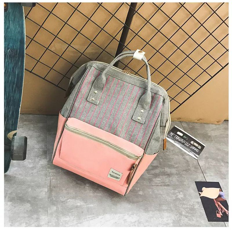 Tas Ransel Batam Wanita Cantik Annelo garis Tas Ransel Cewek Backpack Sekolah Remaja Wanita Perempuan Korea SMARansel sekolah motif-4