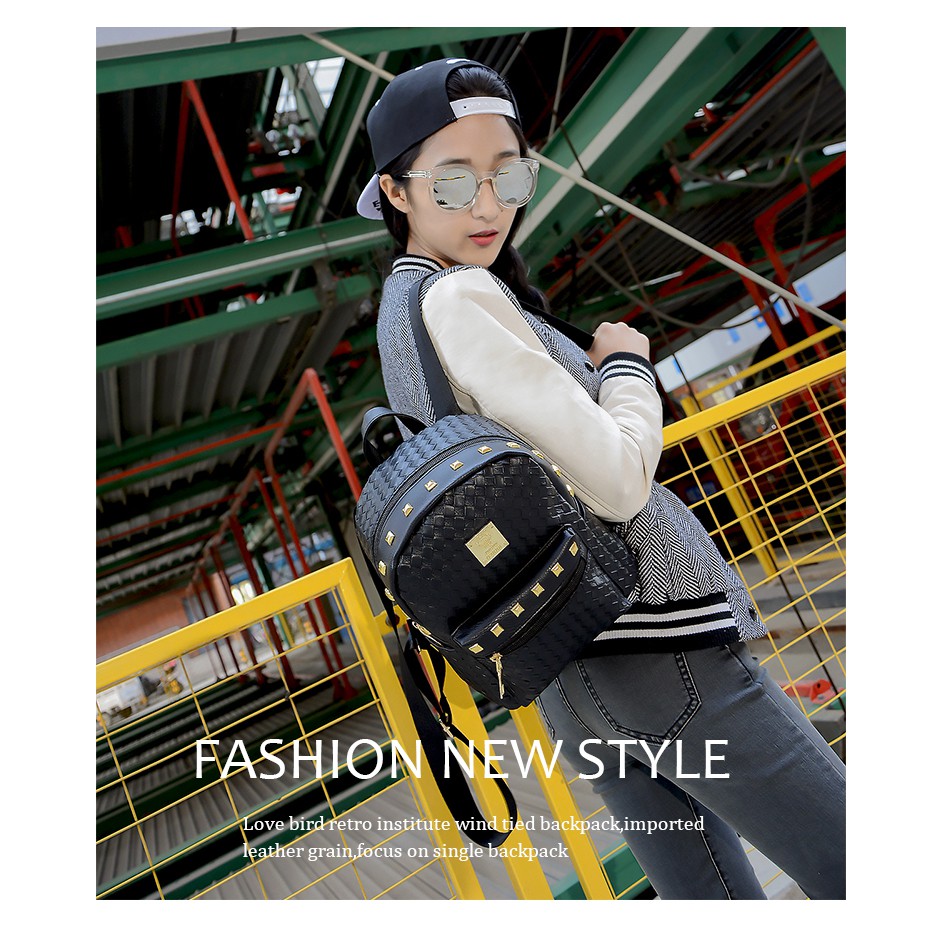 tas ransel anyam kecil summer backpack ladies bag (2g2) bta094