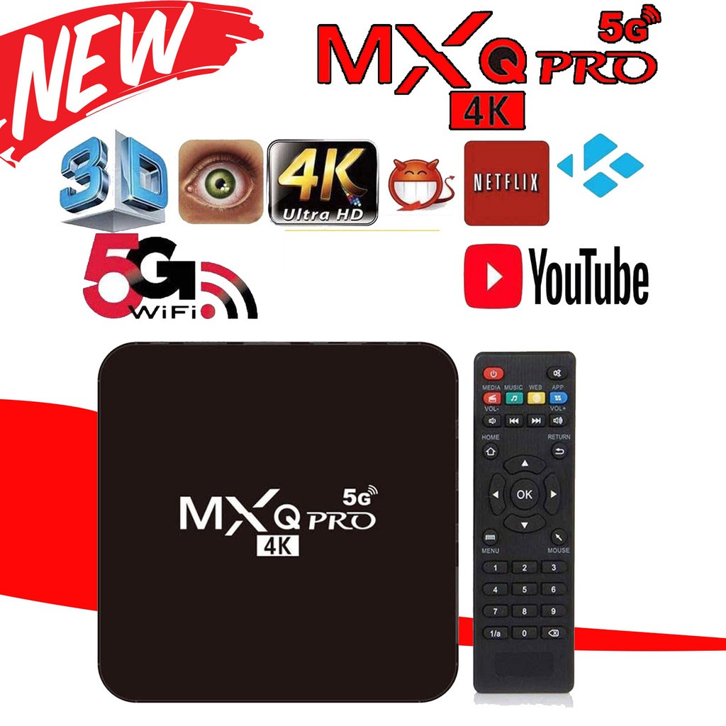 Android TV BOX MXQ Pro 4K 5G 2+16 GB Smart TV Box GARANSI Media Player ram 2 rom 16