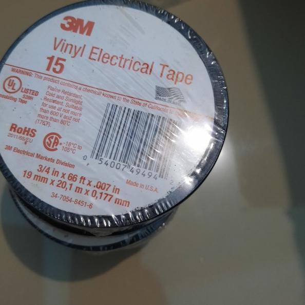 

♞ 3M scotch 15 Vinyl electrical tape 19mm x 20m ☺