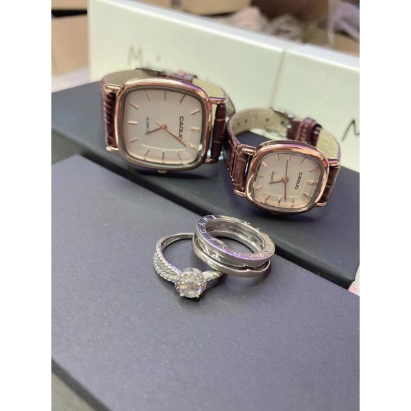 Jam Tangan Couple Kulit Pria and Wanita Polos Fashion RJ58