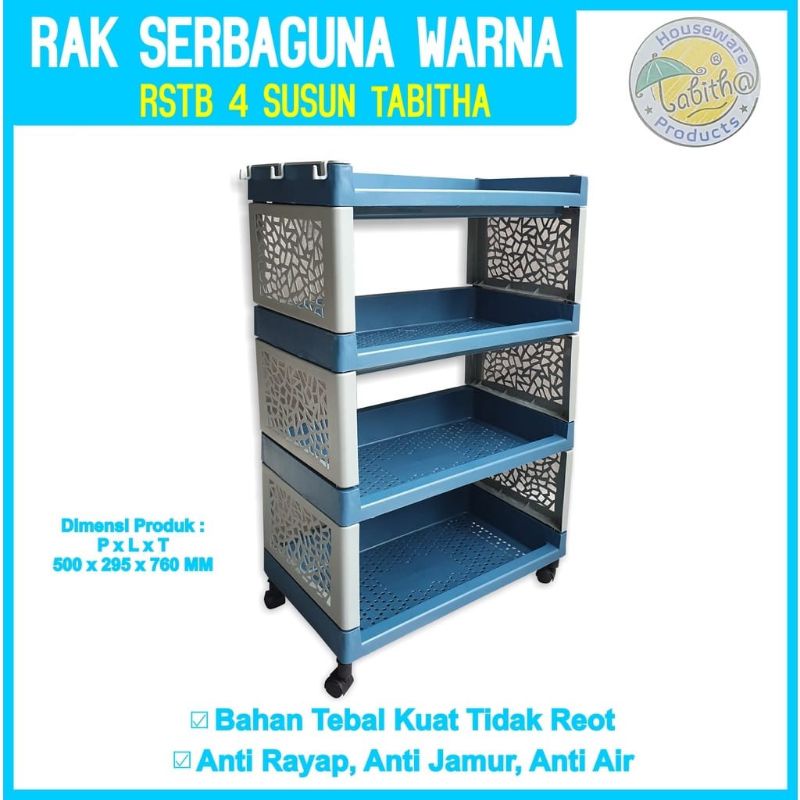 Rak Plastik serba guna 4 Susun besar - RSTB 4 susun