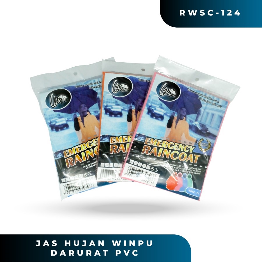 JAS HUJAN EVA WINPU R124 BAHAN PVC PONCO PONCHO EMERGENCY TRAVELING