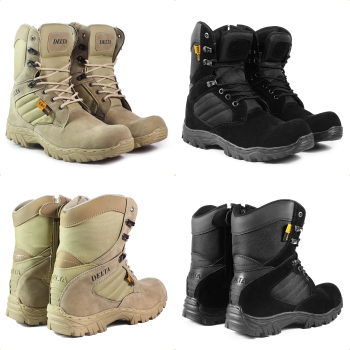 COD - Sepatu Gunung Tactical Pria DLT USA  Sepatu Boots Safety Ujung Besi Hiking Touring Adventure