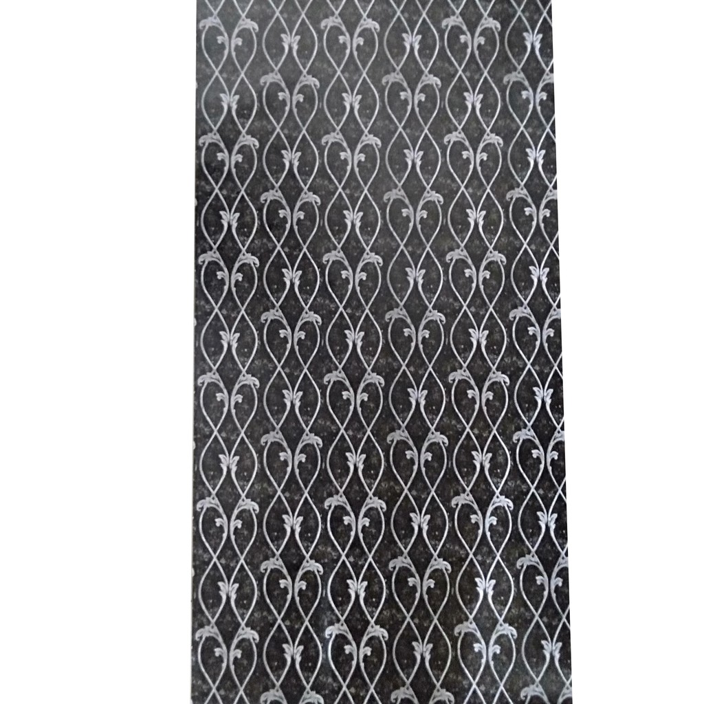 Motif Ulir Teralis Hitam Elegan / Wallpaper Stiker Dinding 10 Meter X 45 CM / Bahan PVC Anti Air