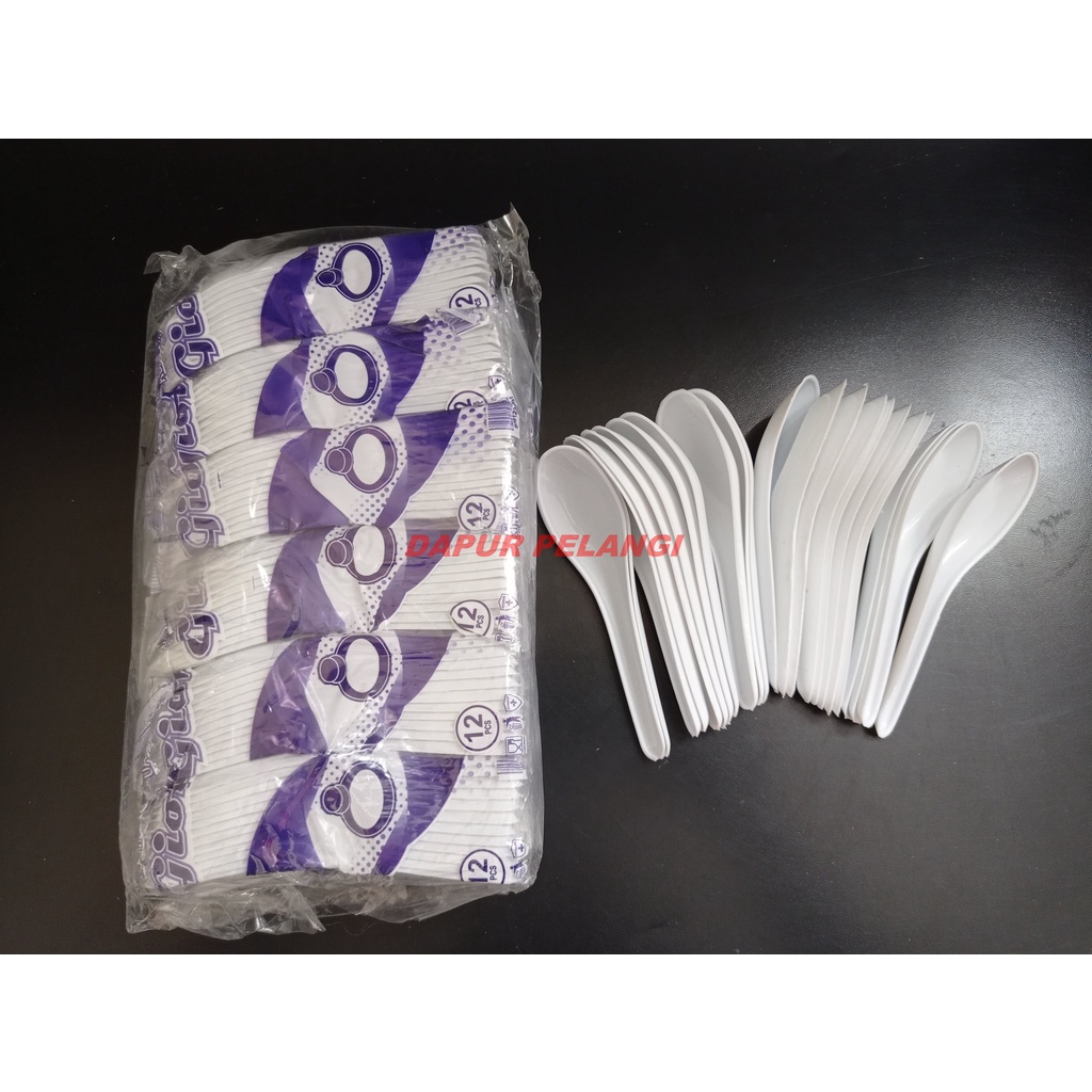 Sendok Plastik/Sendok Makan/Sendok Bebek Giok Putih Susu