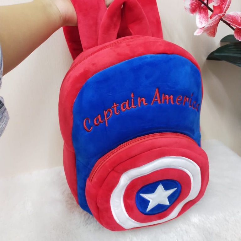 Toysopedia Tas Ransel Anak Cowok Spiderman Avanger 2Rest L/Backpack/Tas ransel Batman Superman Kapten