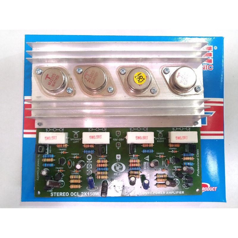 kit power ocl stereo 150watt jengkol 2n3055 mj2955 ( 076 )