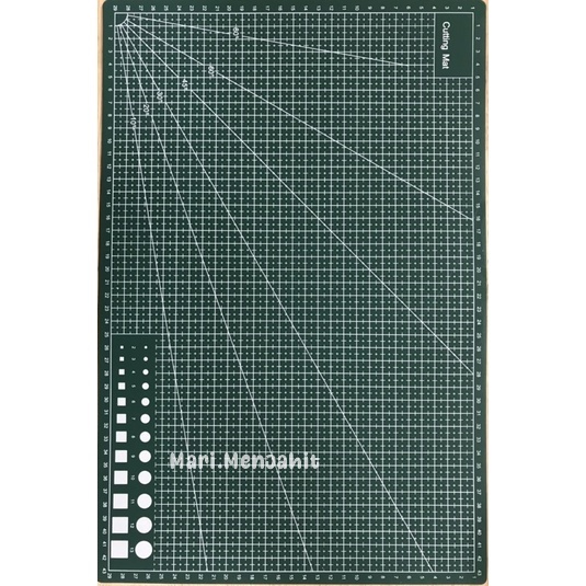 PAKET COMBO A3 Hijau / Pink - PVC Cutting Mat / Cutting Pad / Alas Potong A3 + Pen Cutter