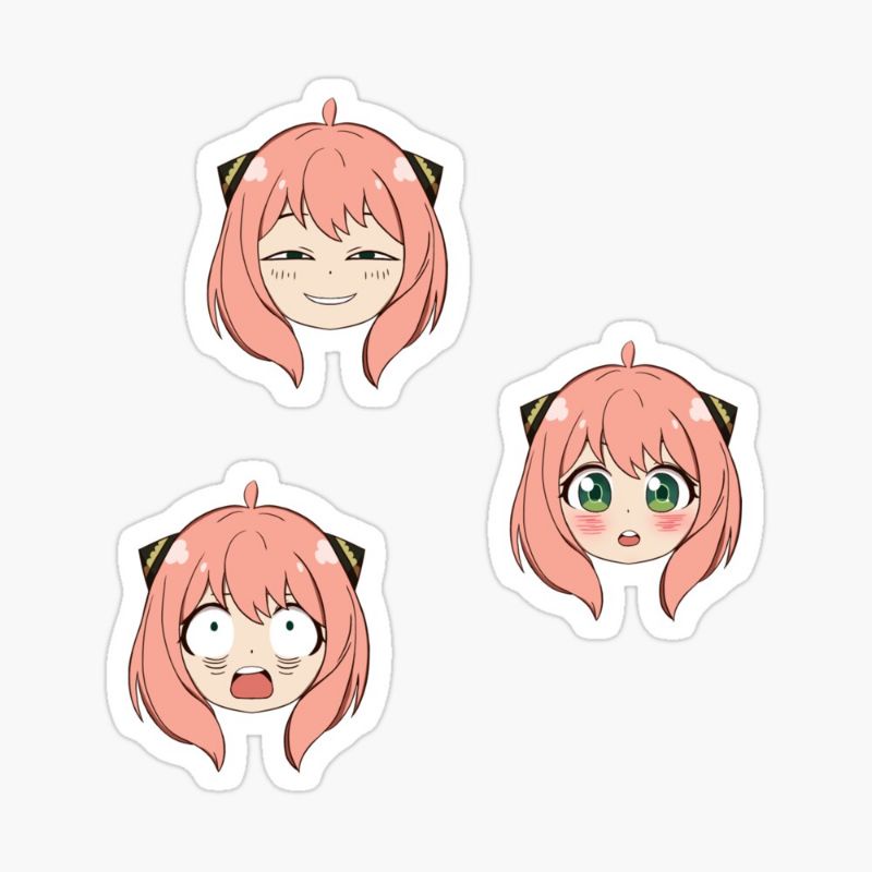 

SPY X FAMILY STICKER CHIBI KARAKTER ANYA FORGER