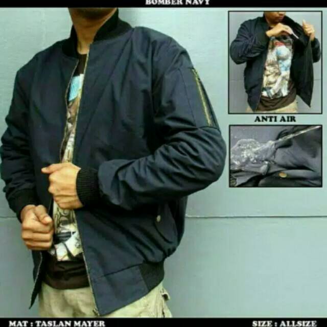 jaket bomber/jaket bomber pria/jaket bomber anti air anti bara/jaket bomber navy