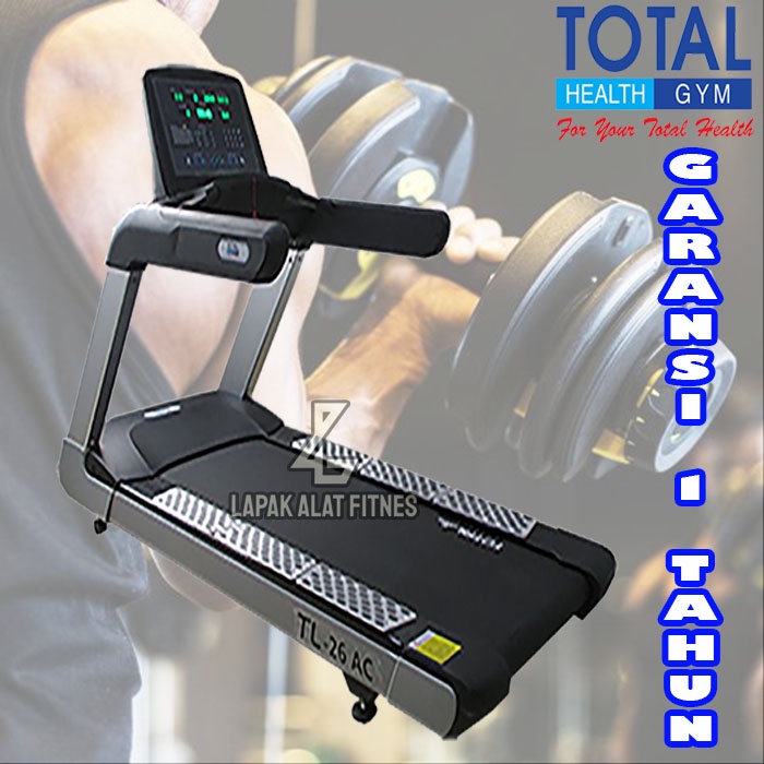Alat Olahraga Fitness Treadmill Elektrik TL-26 | Big Treadmill Power AC Total Health Gym