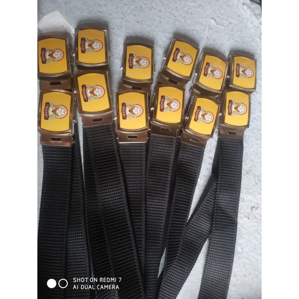 Sabuk Sekolah/Ikat Pinggang Sekolah SD/SMP/SMA/PRAMUKA Custom Bordir Nama/Logo
