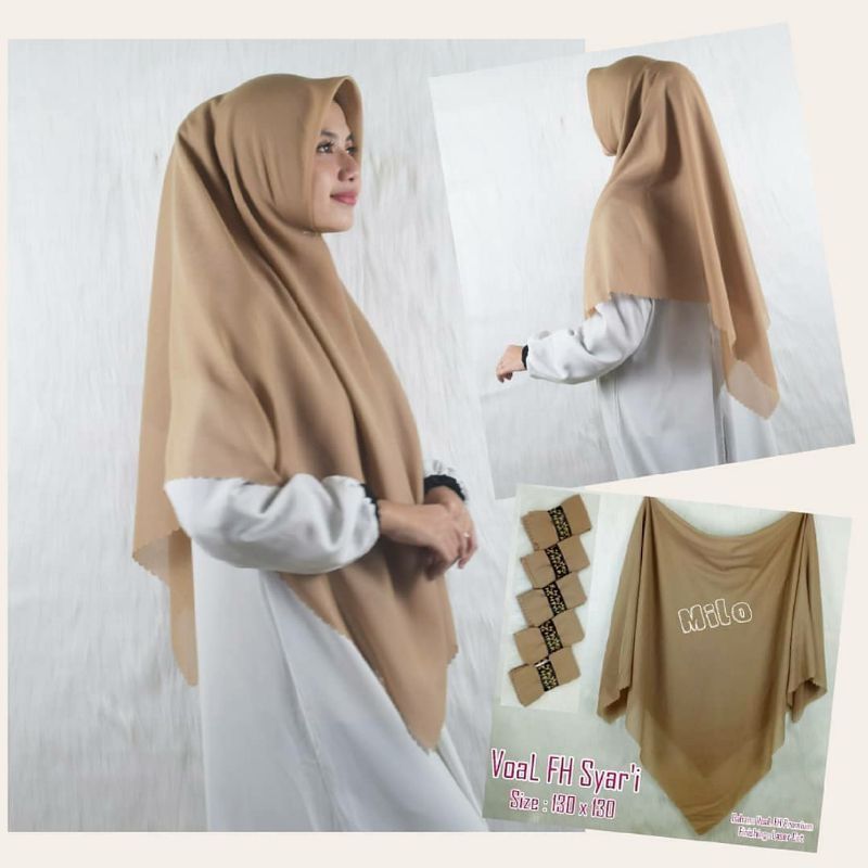hijab voal FH syar'i series kerudung tepi lasercut