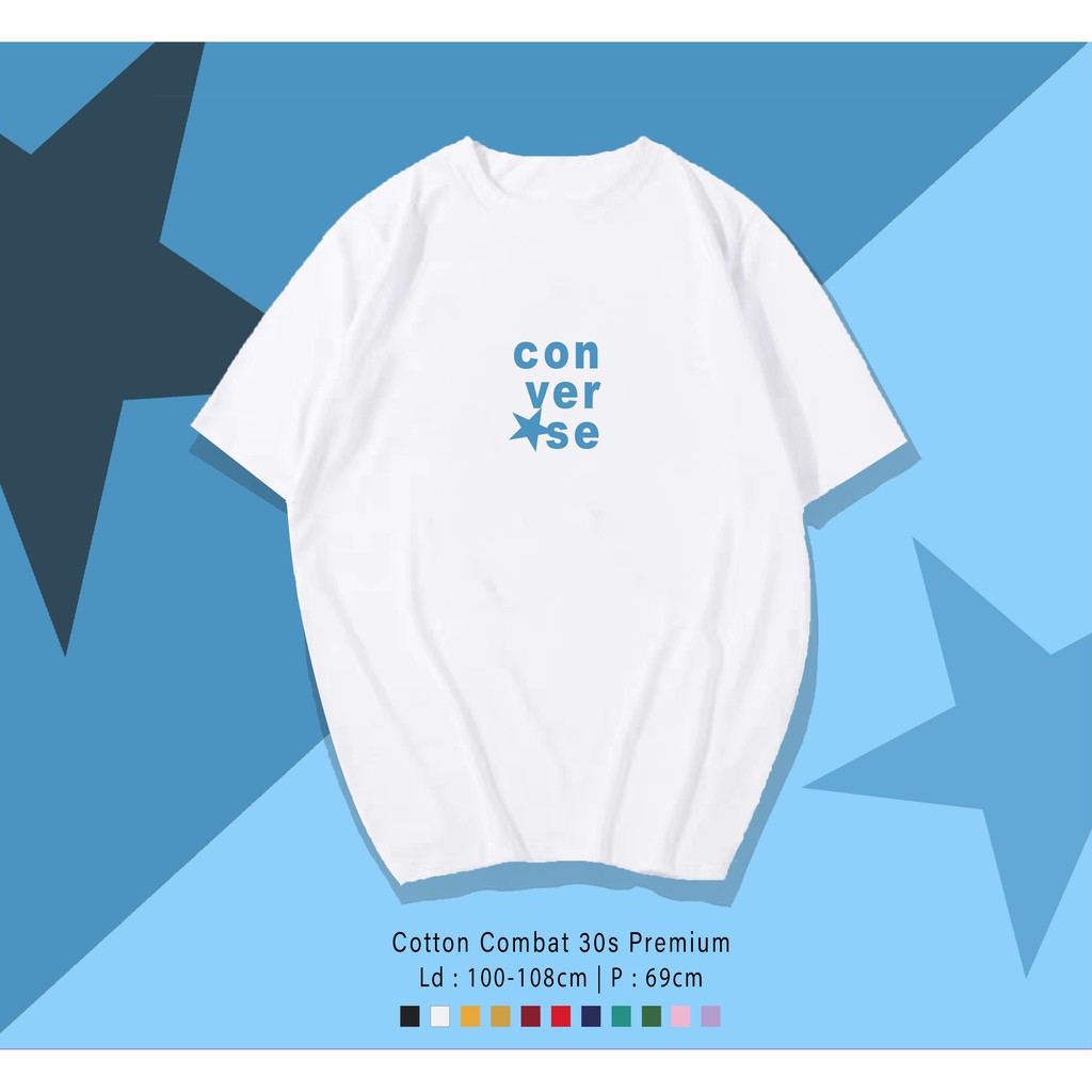 CONVERS  / TERMURAH BAJU KAOS KATUN WANITA/ PRIA UNISEX LENGAN PENDEK / TUMBLR TEE /  OVERSIZE