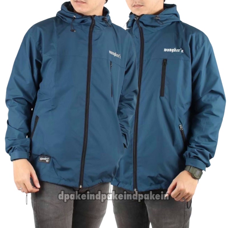 Jaket Outdoor More Wangker’s Jaket Parasut Pria Jaket Distro Jaket Running Navy