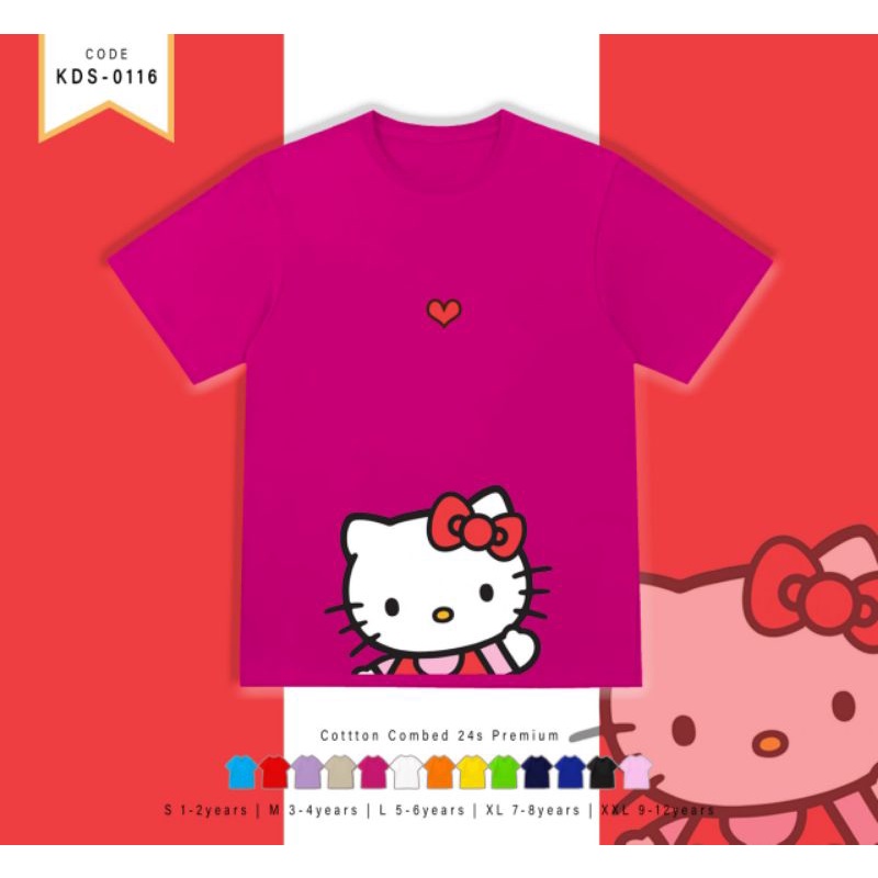 KAOS ANAK PEREMPUAN HELLO KITY PREMIUM