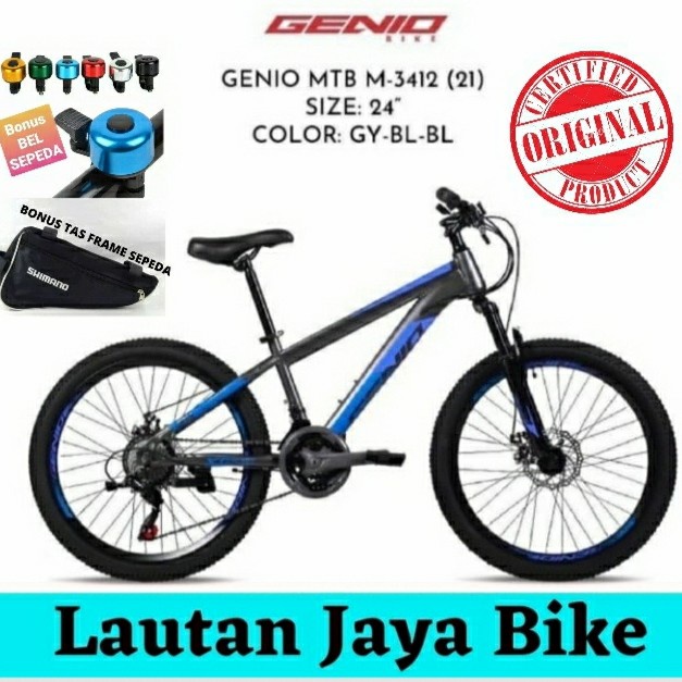 Sepeda Gunung 24 Mtb genio M3412 24Speed By United