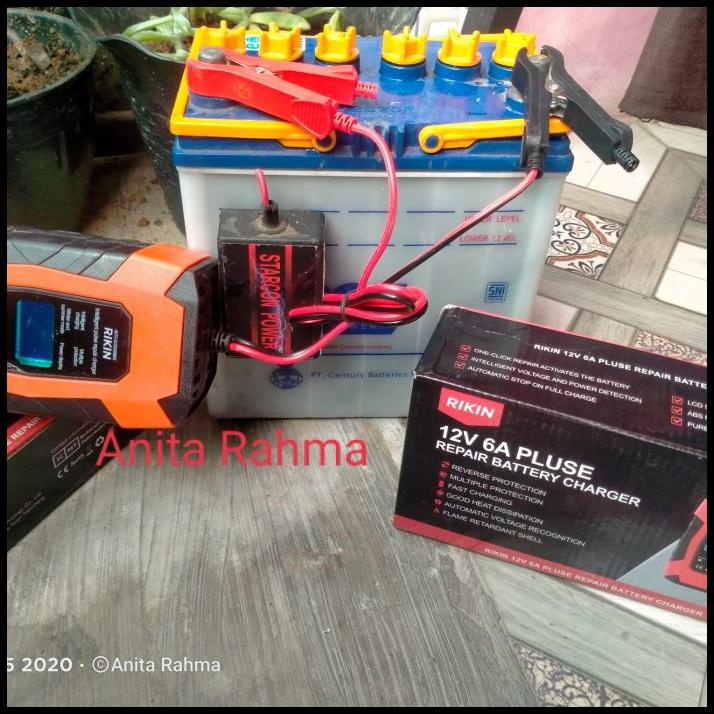 Cas Setrum Aki Charger Aki Mobil Motor 6A 12V Venus Otomatis
