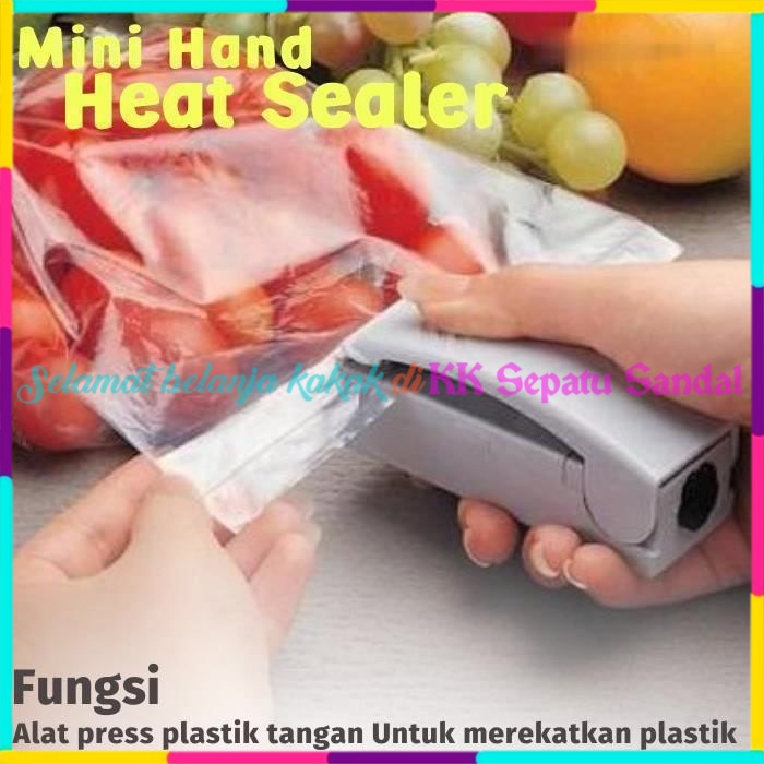 ◔‿◔ Sealer Plastik Mini/Alat Perekat Plastik/Alat Pres Plastik Pembungkus Makanan Hand Heat Sealer