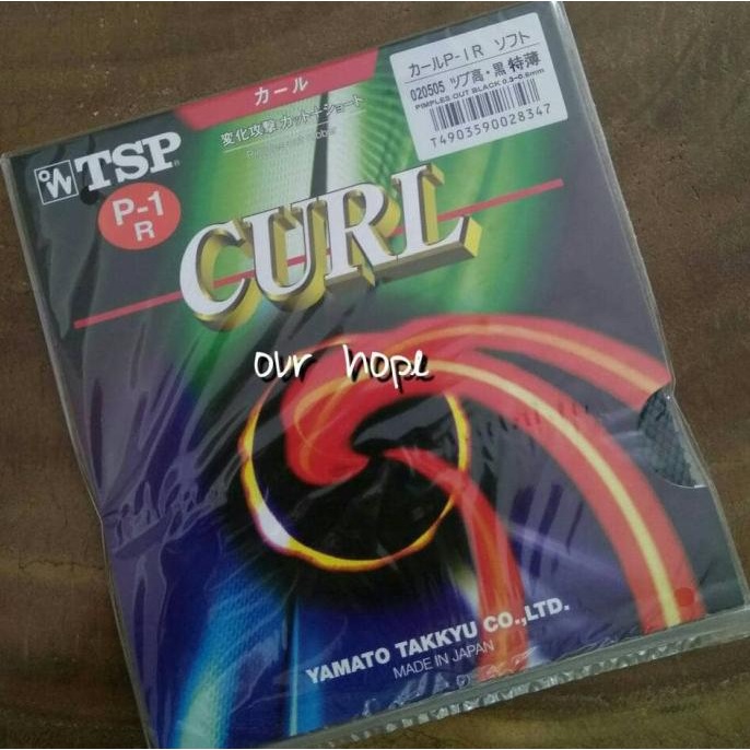 ORIGINAL Karet Pingpong / Tenis Meja TSP Bintik Panjang Curl P-1 /Curl P1