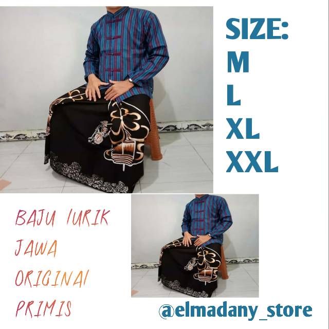 kebaya wanita Baju Lurik Jawa /Baju Lurik dewasa /Surjan lurik Dewasa /sanghai kekinian/original pri