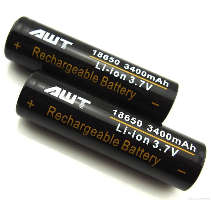 Baterai HITAM AWT IMR 18650 original - 3400mah - 40A - High Drain Rechargeable Battery