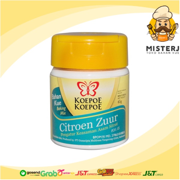 

Koepoe Koepoe Citroen Zuur | 65 Gram | Pengatur Keasaman