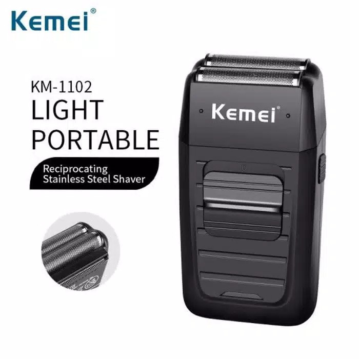 Kemei KM 1102 Alat Cukur Kumis Dan Jenggot Botak Recharger - Shaver/kemei1102 - alat cukur pria