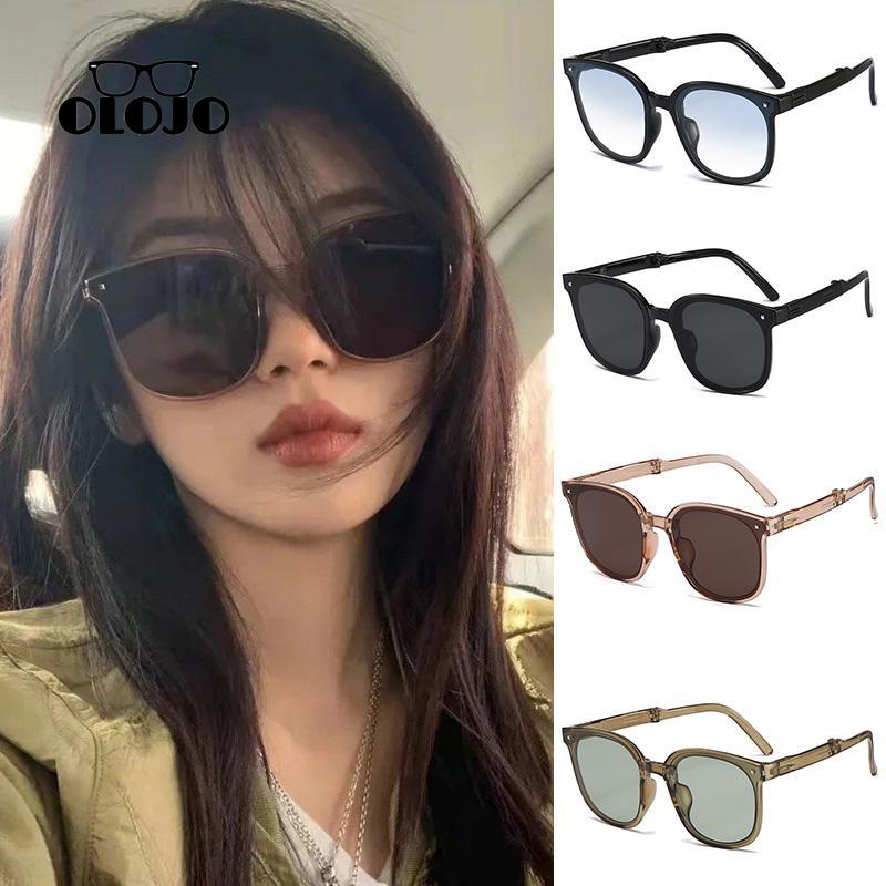 【COD】Kacamata Hitam Terbaru bisa di LIPAT Sunglasses Anti-UV Wanita Pria Import Kacamata Fashion