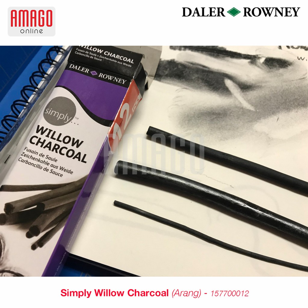 DALER-ROWNEY Simply Willow Charcoal Set 12 pcs - Arang untuk Menggambar - 157700012