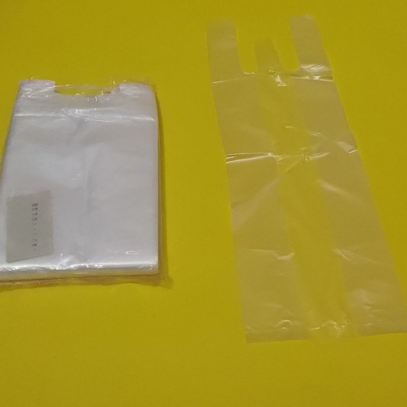 KANTONG PLASTIK PUTIH UNTUK GELAS POP ICE, KRESEK PANJANG, PLASTIK GELAS TINGGI ES BUBBLE, CAPCIN