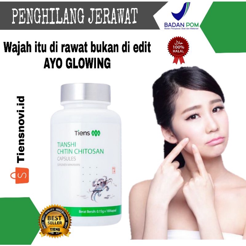 Tiens Chitosan Penghilang bekas  jerawat bopeng komedo flek hitam dan bekas luka