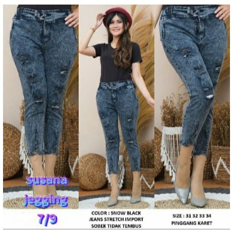 Celana 7/9 Jeans . Susana Jegging . Jeans 7/9 melar Jegging Murah