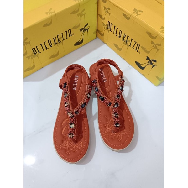 Sz 39&40 Sandal Jepit Tali Motif Merk Peter Keiza YYDC333-2480