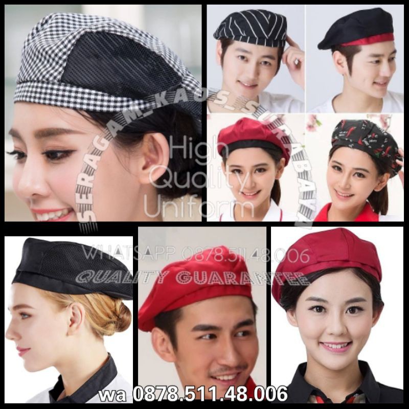Topi Koki Topi Kain Topi Waiters Topikoki Topiwaiter Topikain Seragamtopi Pesanantopisby Topi Shopee Indonesia