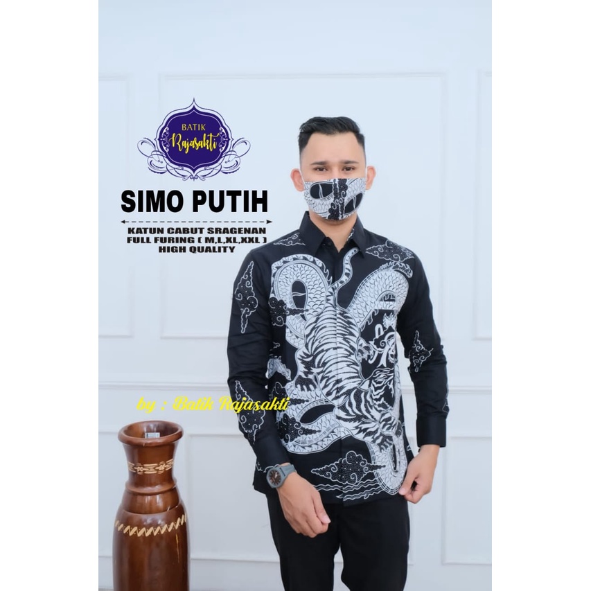 SIMO PUTIH RAJASAKTI KEMEJA BATIK PRIA SOLO LENGAN PANJANG LAPIS FURING PREMIUM ADIYASTA AJISAKA AKHSA ANANTHA ANDHARA ANDHITA ARCHANDRA ARIESWARA  ARJASA ASTAGUNA ASTAMA ASWATAMA BAGAS BASKARA BAYUPUTRA BHISMA BIMA BRAMANTYA CHAKRA DEVANDRA DEWANTA DHANI