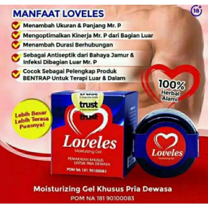 Loveles-Loveless Moisturizing Gel Asli Obat Oles Untuk Pria Di Jamin Original