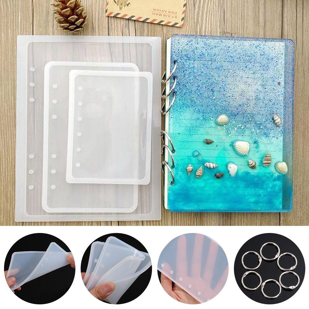 Solighter Notebook Cover Resin Cetakan Transparan DIY Kerajinan Kristal Casting Mold
