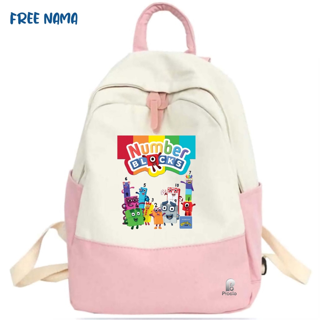 Tas sekola anak SD backpack number blocks tas anak nomber