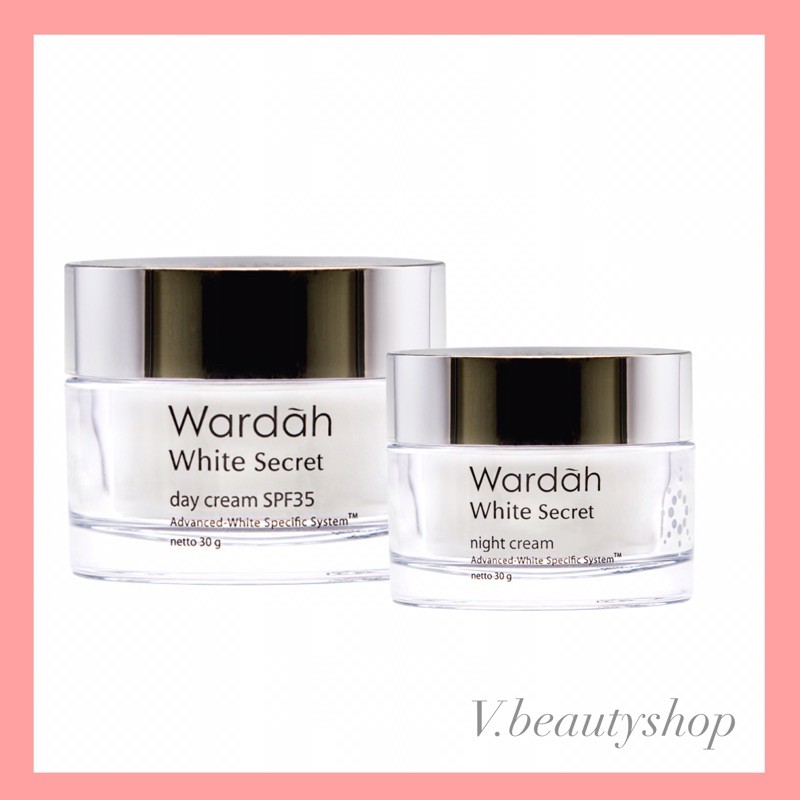 [BPOM] Wardah White Secret Day Cream Pot Krim Siang Krim Malam Wajah SPF 35 30gr