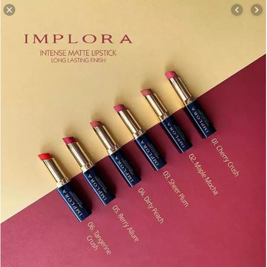 ✿ MADAME ✿ IMPLORA INTENSE MATTE LIPSTICK / LIPSTIK MATTE ORIGINAL