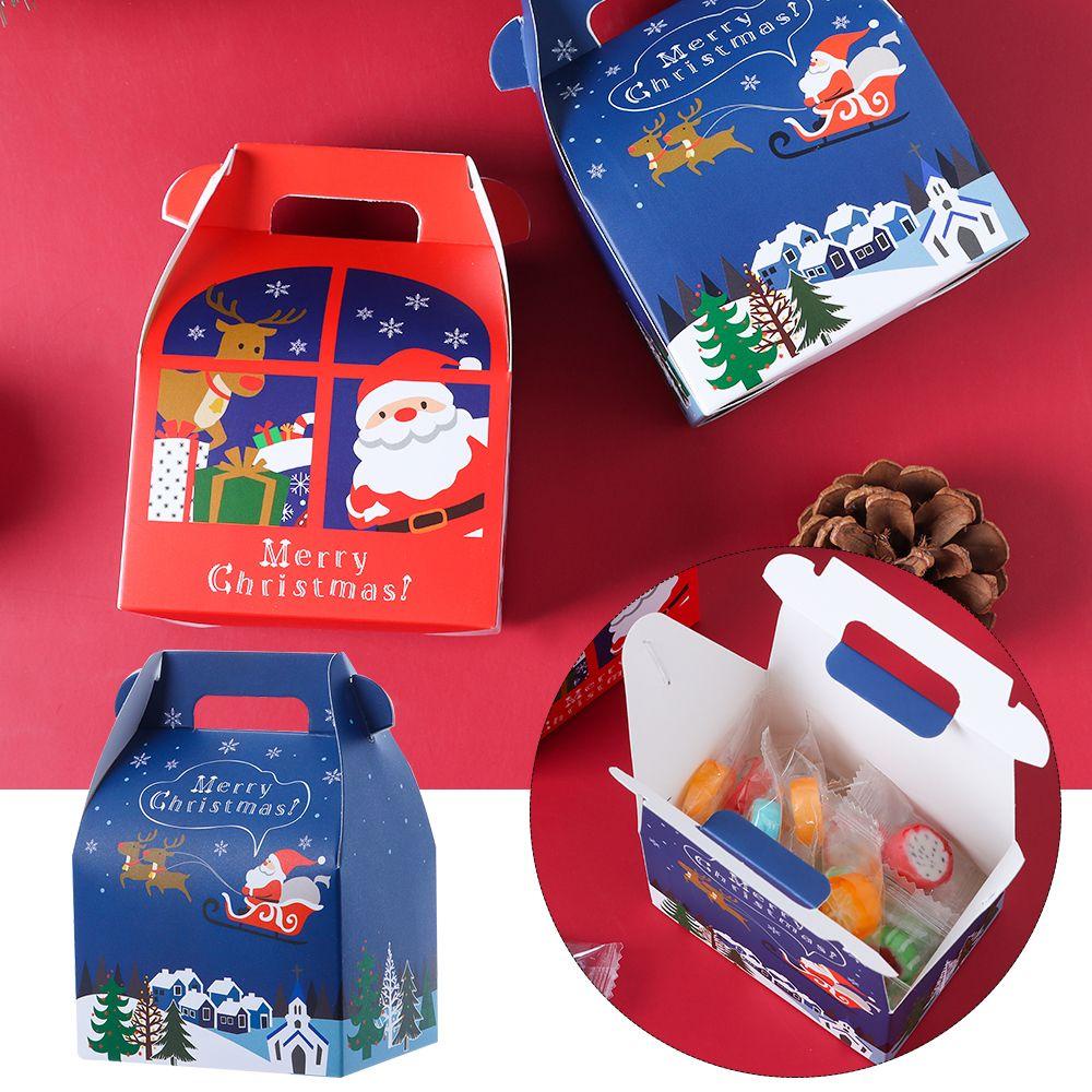 R-flower Christmas Gift Box Hadiah Untuk Teman Cookie Box Snowman Printed Merry Christmas