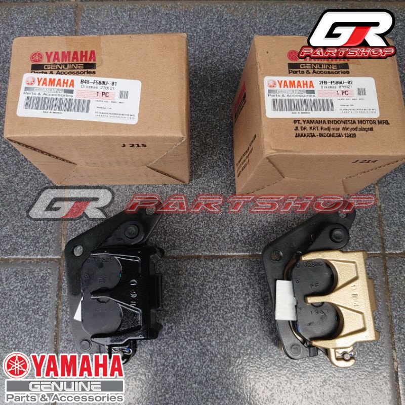 kaliper assy r15 v2 pnp mio smile soul fino f1zr jupiter z vega r nmax old new aerox old new vixion old new xabre jupiter mx original yamaha fizr fiz f1z r caliper rem gold emas black hitam depan belakang kepala pala babi ori ygp