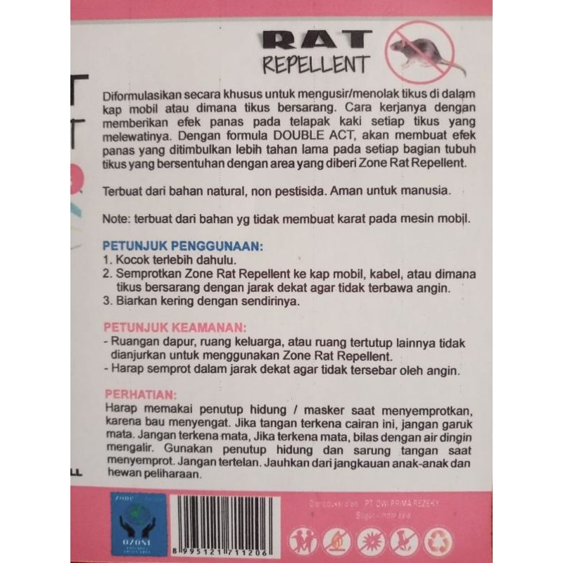 Rat rapellent pengusir tikus  300 SEMPROTAN PENGUSIR TIKUS OBAT PENGUSIR ANTI TIKUS AMPUH