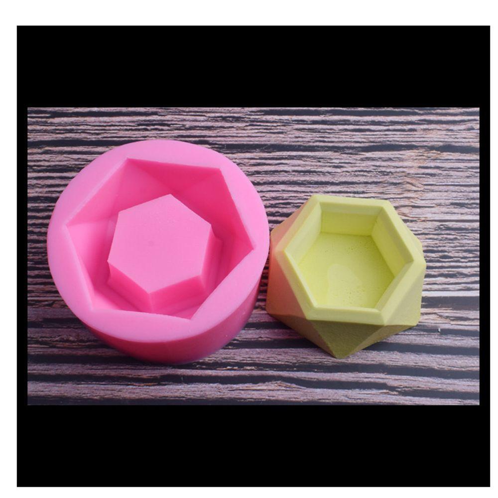 Solighter Crystal Resin Tray Cetakan Dekorasi Rumah Casting Hexagon Cup Resin Kerajinan Pot Bunga Sukulen