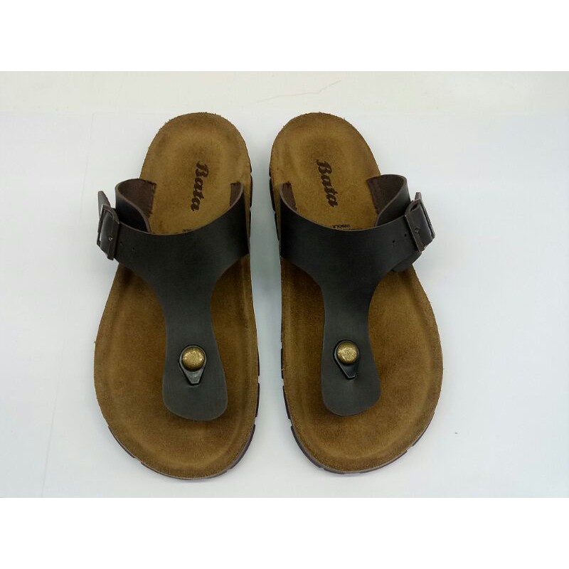 BATA Sandal Pria Model Jepit Bahan Kulit yang nyaman dipakai Produk ORI