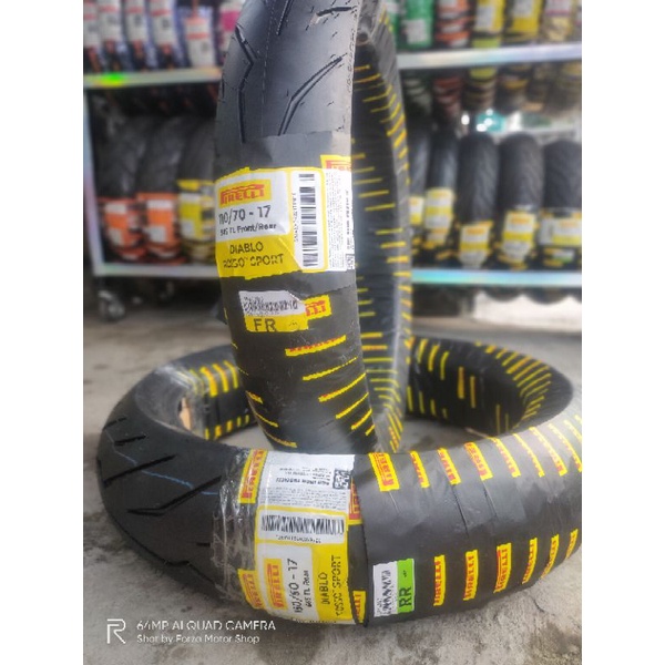 ( FREE PENTIL ) Paket Ban Pirelli Diablo Rosso Sport Depan 110/70 Belakang 150/60 Rear 17 CBR R25 GS